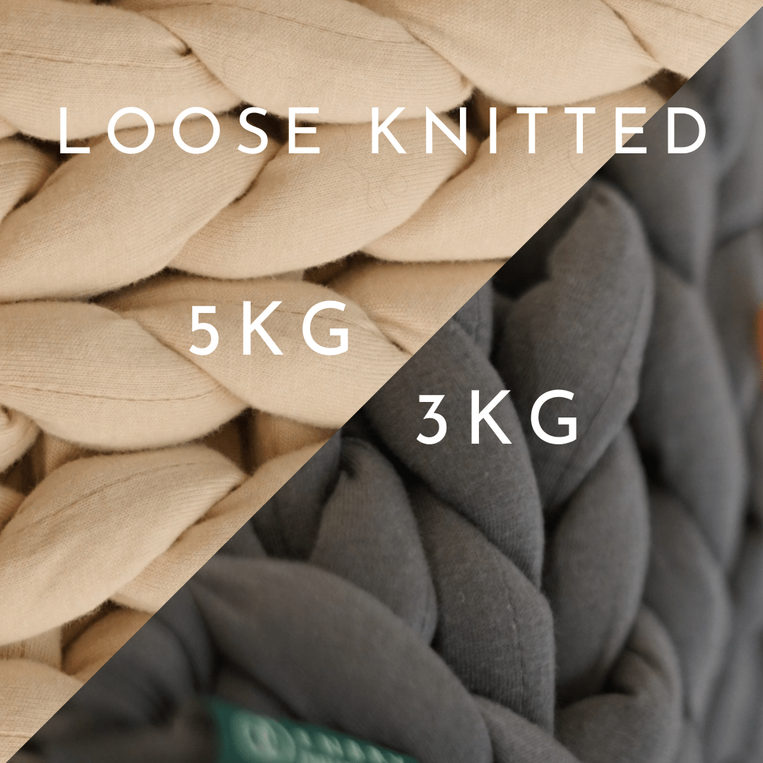 [ Set : 5kg & 3kg ] ゆるめ編み - ENBRY ウェイテッドブランケット / Loose Knitted - ENBRY Embraceable You Weighted Blanket - ENBRY