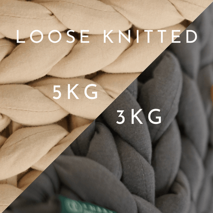 [ Set : 5kg & 3kg ] ゆるめ編み - ENBRY ウェイテッドブランケット / Loose Knitted - ENBRY Embraceable You Weighted Blanket - ENBRY