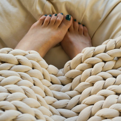 [ Set : 5kg & 3kg ] ゆるめ編み - ENBRY ウェイテッドブランケット / Loose Knitted - ENBRY Embraceable You Weighted Blanket - ENBRY